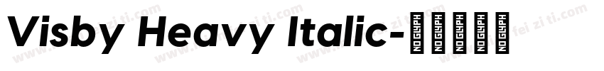 Visby Heavy Italic字体转换